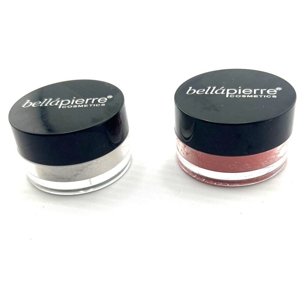 Bellápierre Cosmetics Set of 2 PINK CHEEK LIP STAIN Snow Flake shimmer eyeshadow